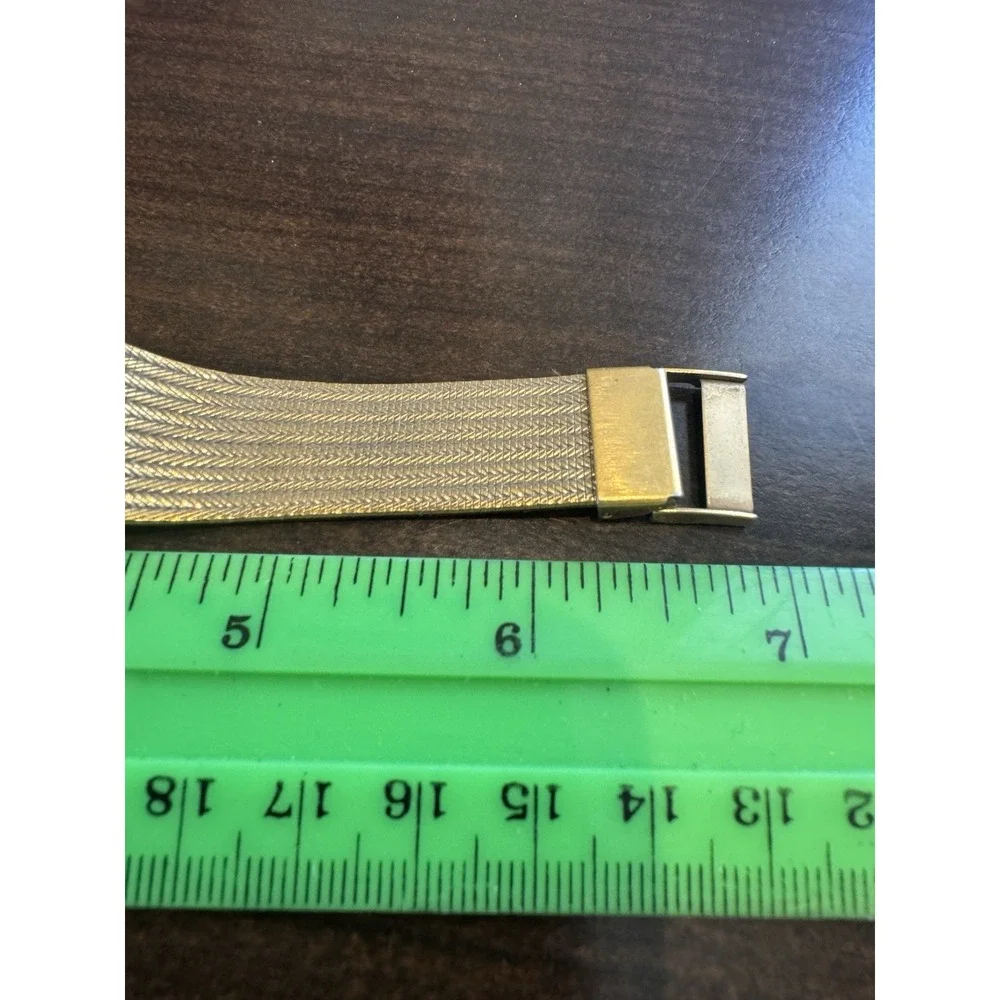 BULOVA Gold Quartz Mens Watch Co.P9 92R06 Gem Rectangle Face Needs Battery‎